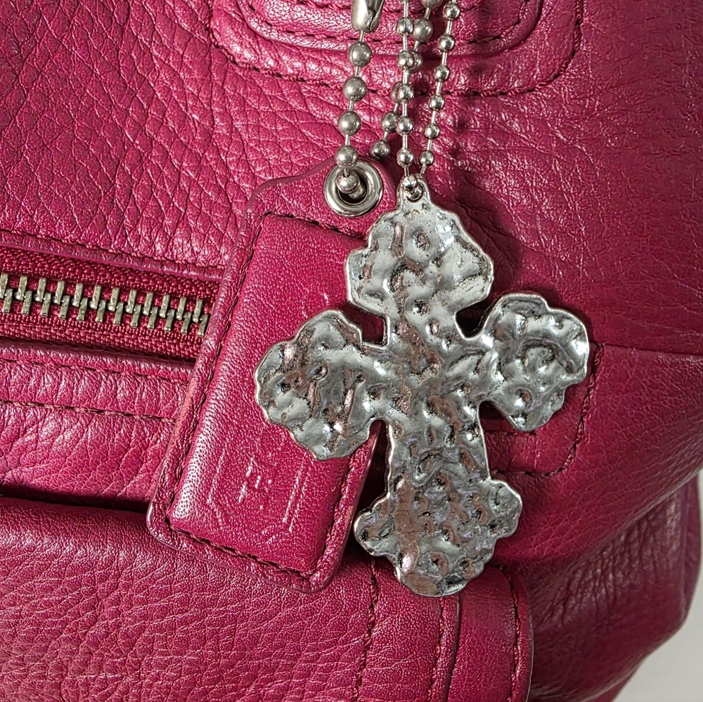 Bag Charm Silver  Cross Large - Picture 4 of 5